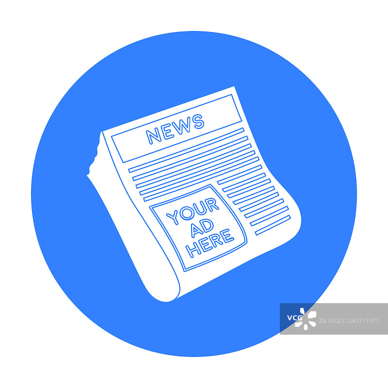 黑色报纸中的分类广告图标图片素材