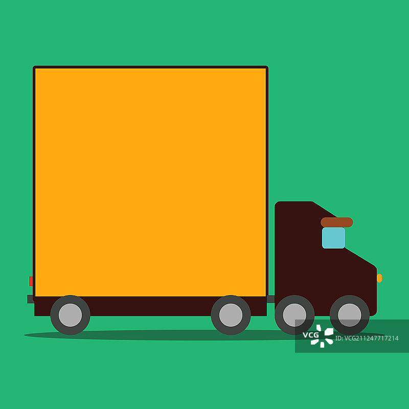 带空白遮盖的送货卡车图片素材