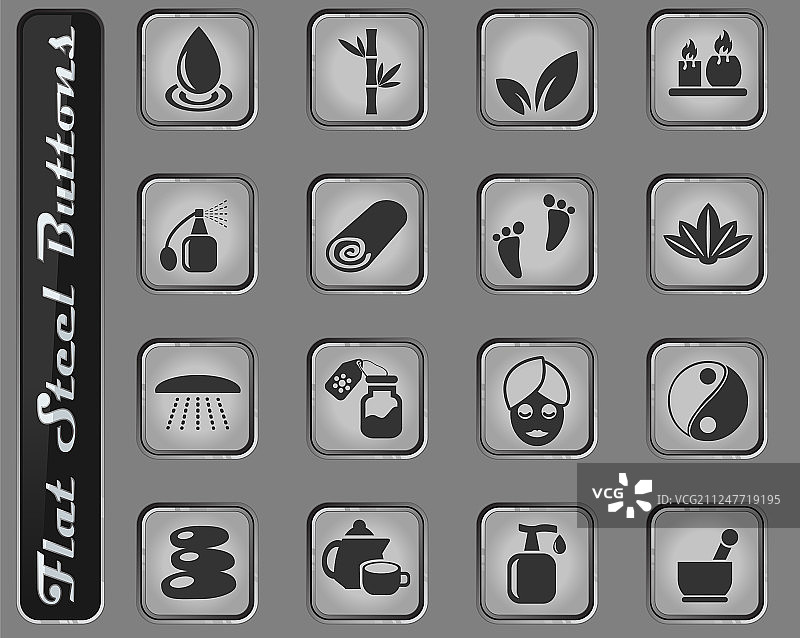 美容水疗图标集图片素材