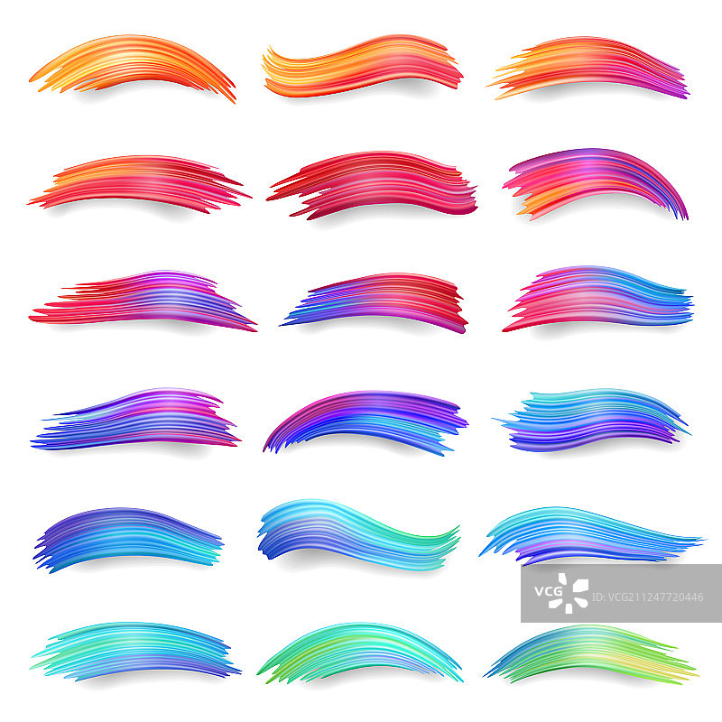 渐变涂抹或彩色笔触油漆图片素材