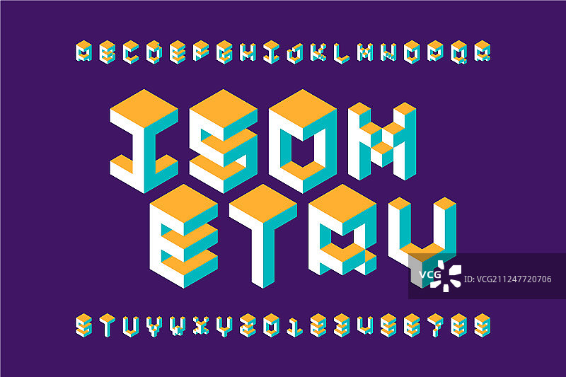 2.5D三维字母字体图片素材