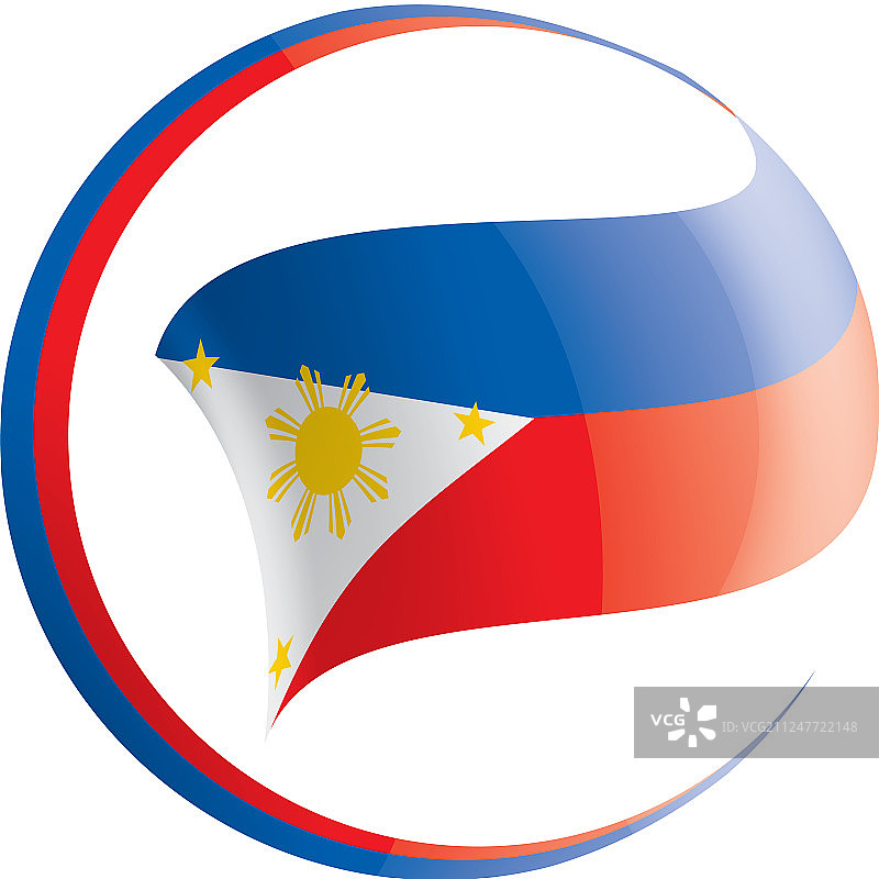 菲律宾国旗上有白色图片素材