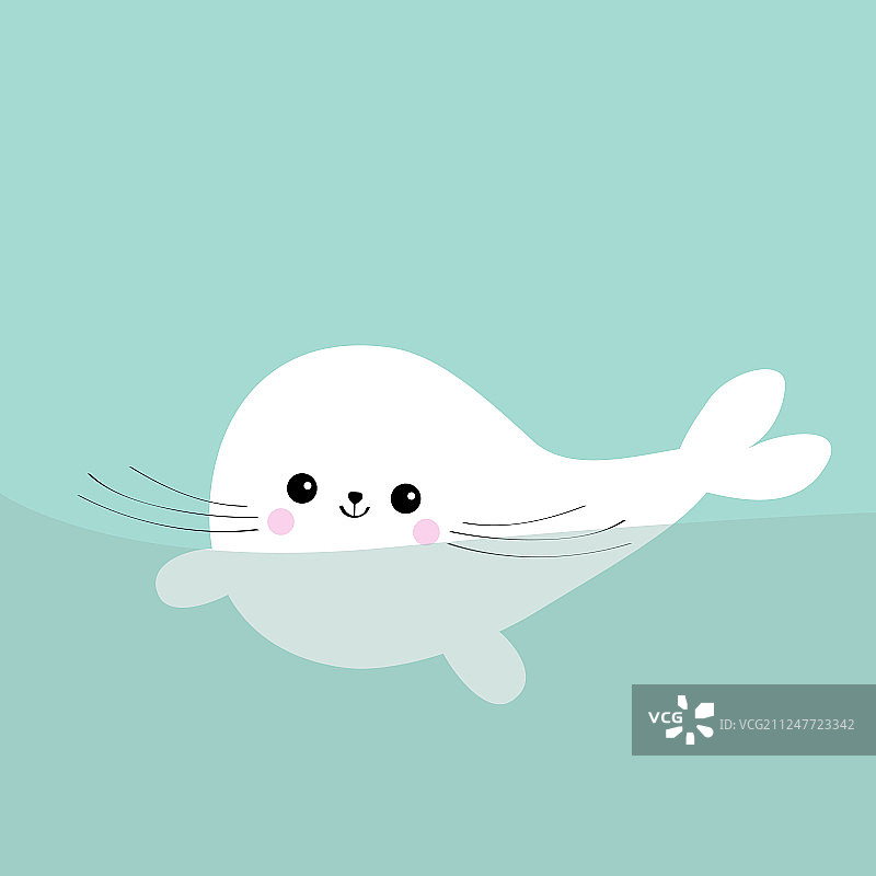 卡通小狗在游泳图片素材