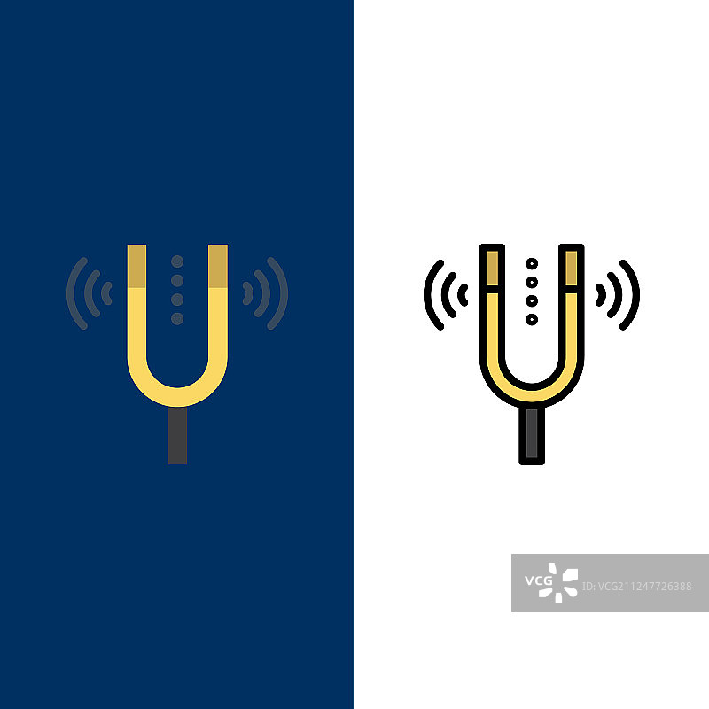 音乐会音叉卡梅隆音高参考图标图片素材