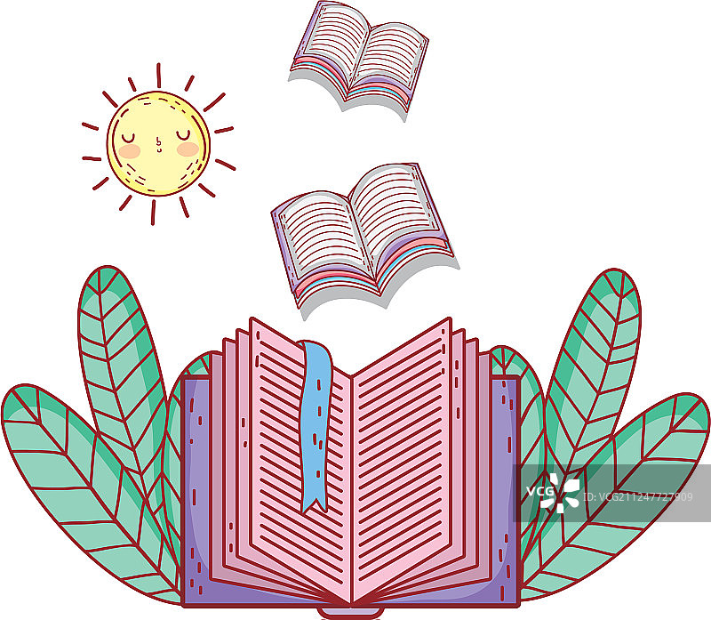 花园日庆祝活动中的书籍图片素材