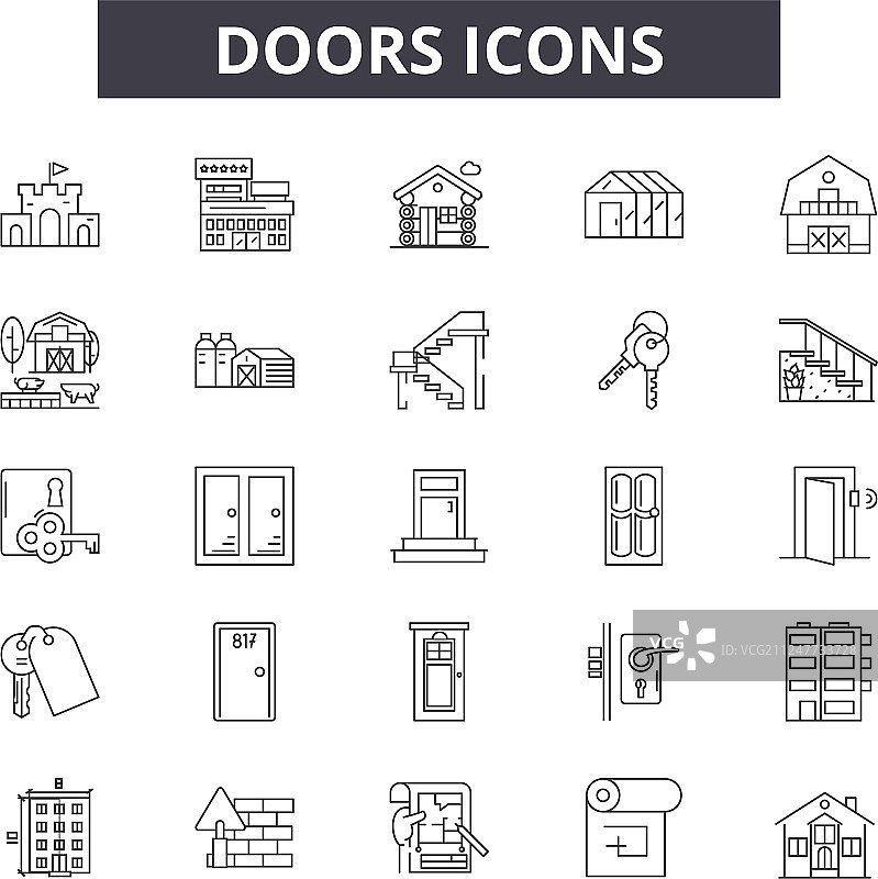 门线条图标图片素材
