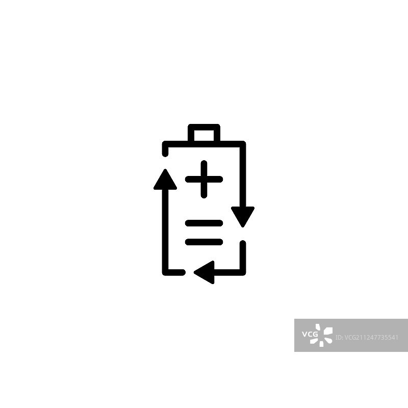 可充电电池回收标志线条图片素材