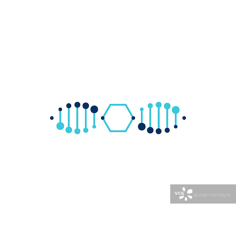 DNA蜂窝螺旋六边形标志图标图片素材