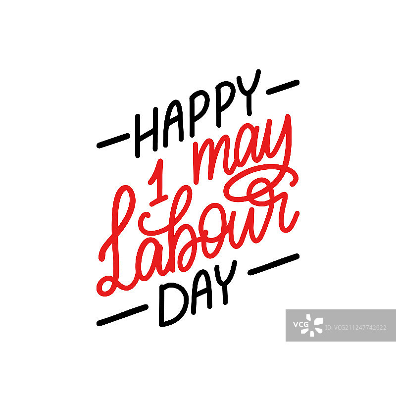 手写5月1日劳动节快乐图片素材
