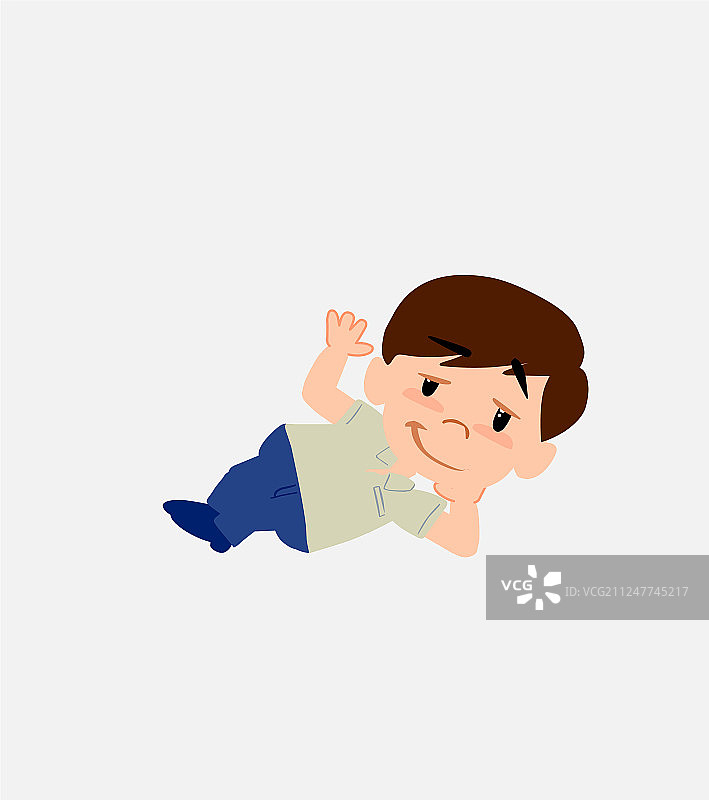 穿着休闲商务装打招呼的商人图片素材