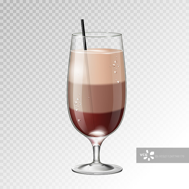 逼真爱尔兰咖啡鸡尾酒杯图片素材