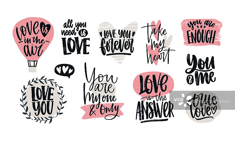 爱情告白浪漫标语合集图片素材