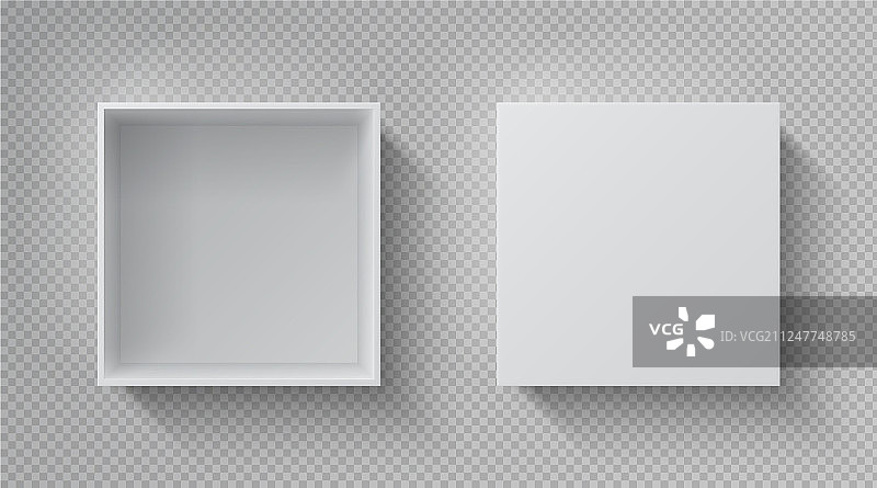 白色包装盒顶部视图模型图片素材