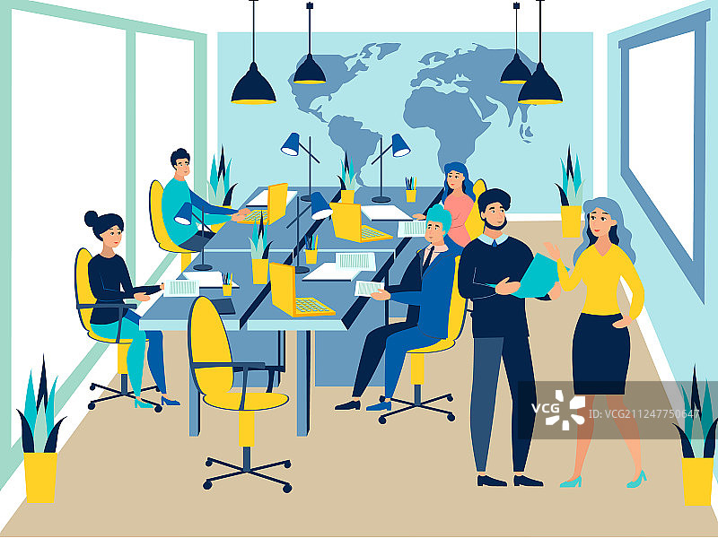 团队合作会议商务洽谈图片素材