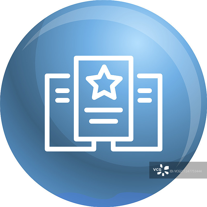 星星纸质图标轮廓样式图片素材