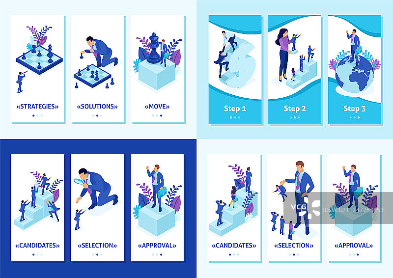 2.5D大老板选择小人物图片素材