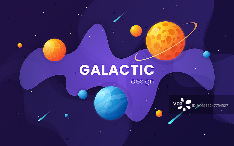 卡通星系未来主义外太空背景图片素材