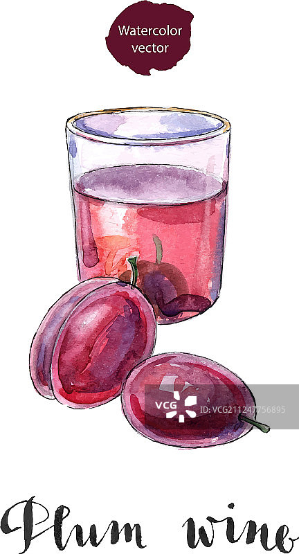 李子酒杯图片素材