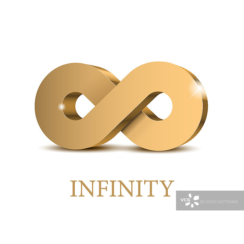 金色3D无限符号图片素材