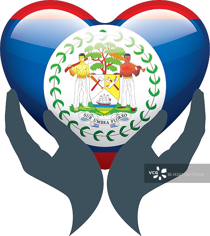 伯利兹国旗上有白色图片素材