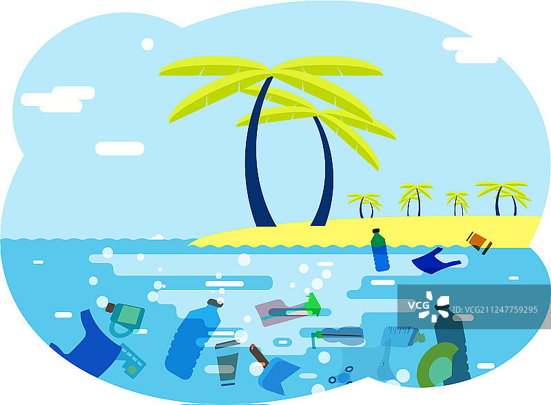 海洋水资源垃圾污染图片素材