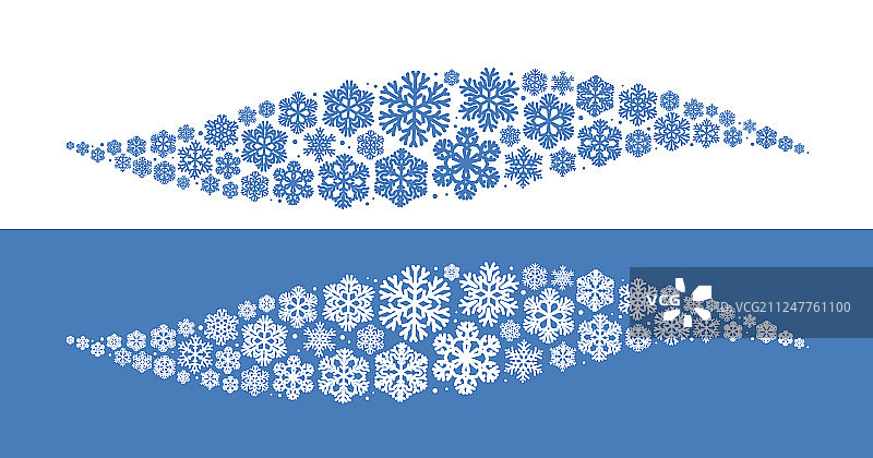 圣诞节装饰雪花元素图片素材