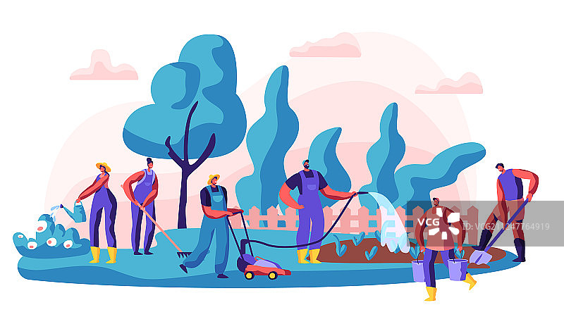 负责住宅区域的园丁图片素材