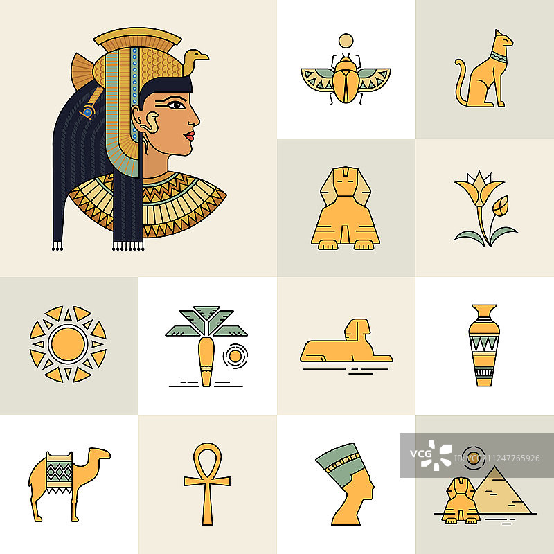 白色背景上的一组图标图片素材