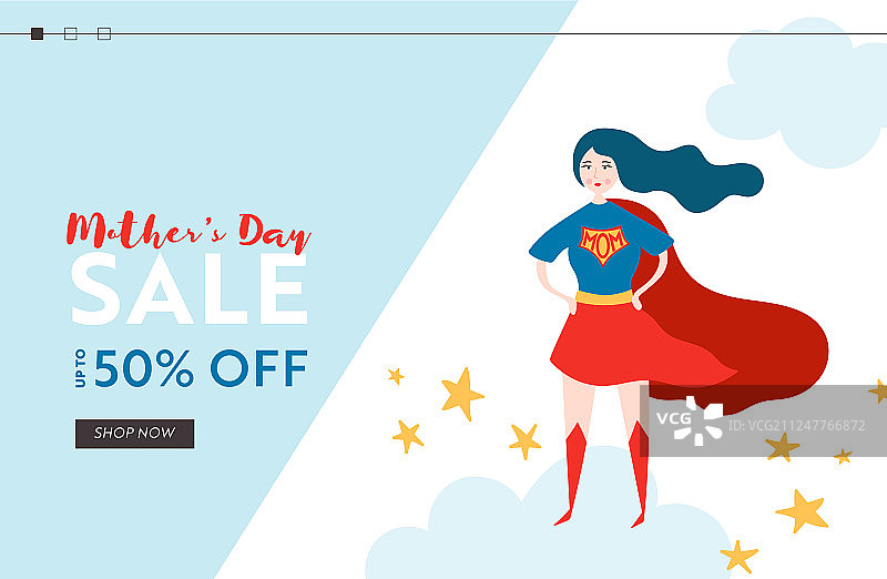 母亲节特惠banner超级妈妈图片素材