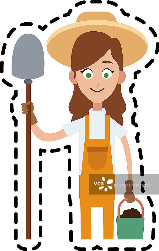 卡通农民图标图片素材