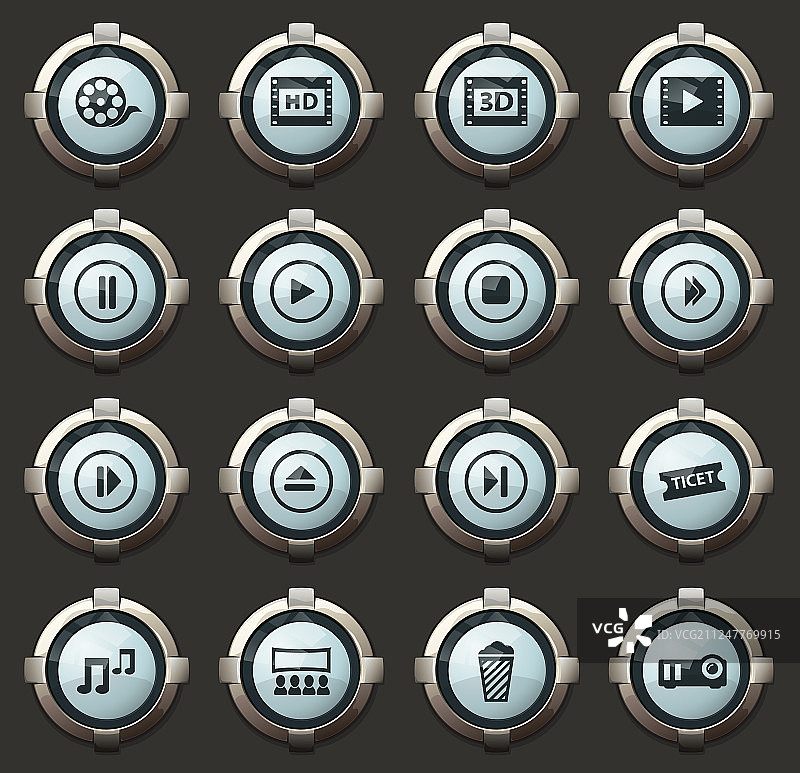 电影图标集图片素材