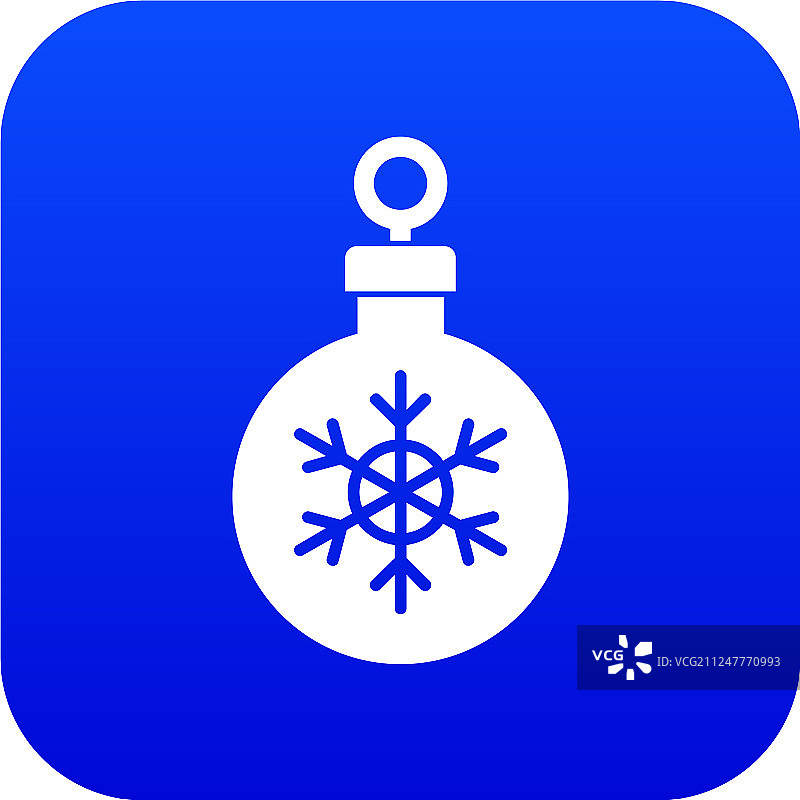 圣诞树球形装饰数字蓝色图标图片素材