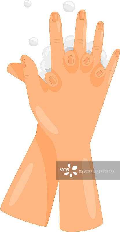 手指间洗手预防图片素材