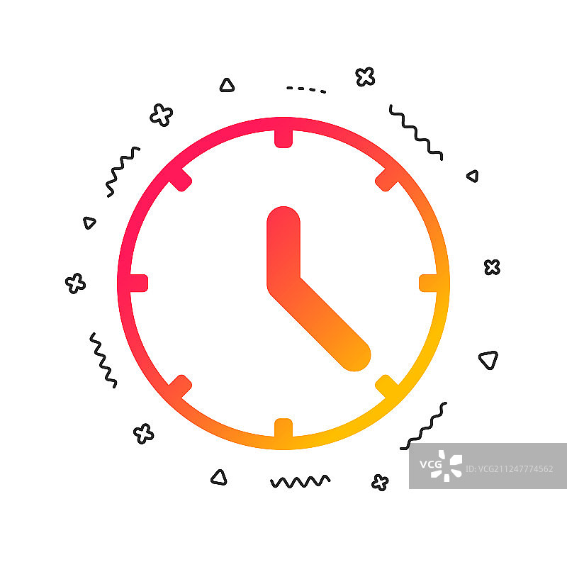 机械时钟符号时钟标志图标图片素材