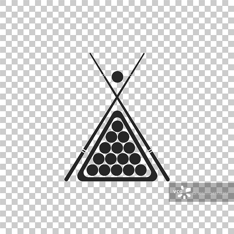 球杆和三角球架图标图片素材