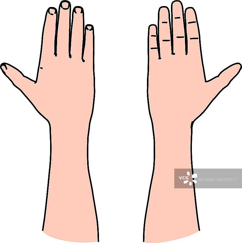 手掌线条艺术概念图片素材