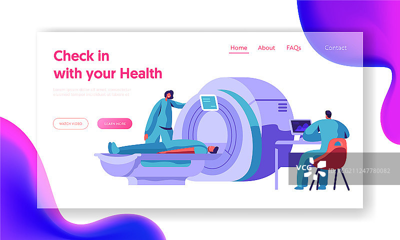 医院MRI机器病人脑部扫描网页图片素材