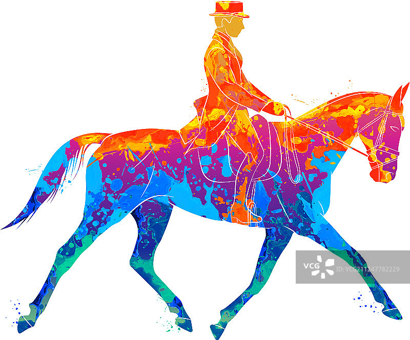 抽象马术运动飞溅图片素材