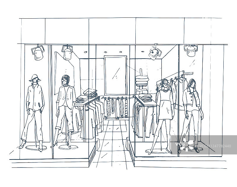 现代室内精品购物中心图片素材