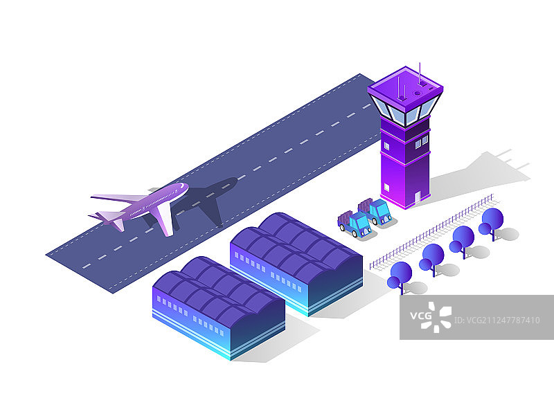 未来3D 2.5D机场图片素材