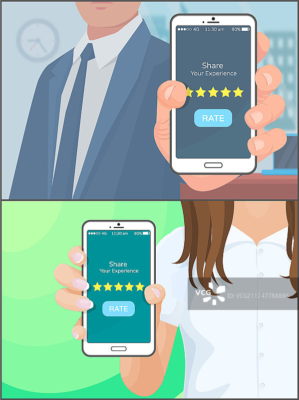 分享体验评价手机应用图片素材