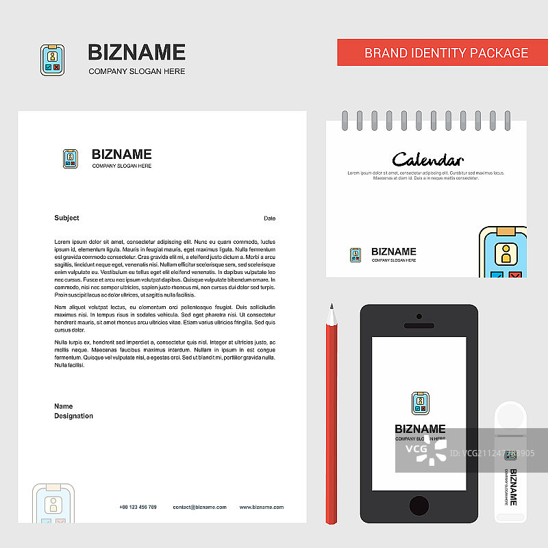 社交媒体用户个人资料商业信笺图片素材