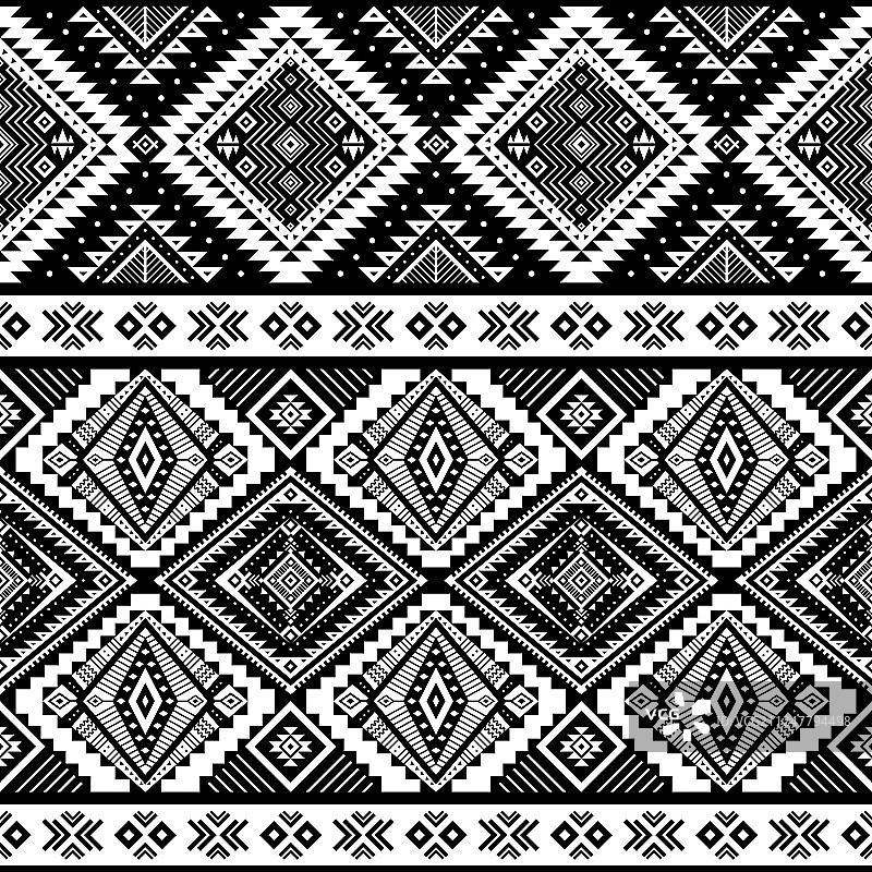 阿兹特克无缝图案图片素材