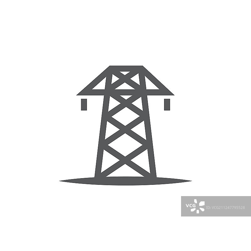 白色背景上的电塔图标图片素材