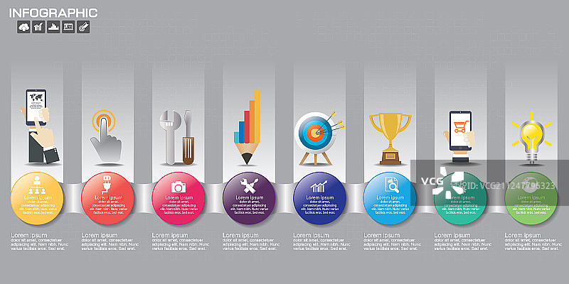 彩色设计时间轴信息图表图片素材