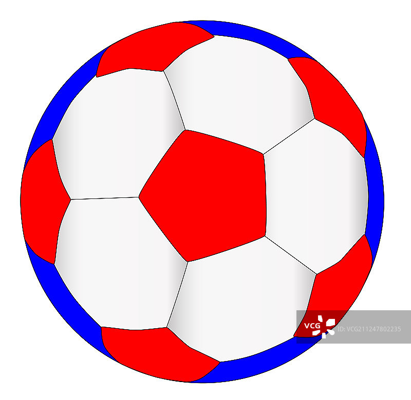红白蓝足球图片素材