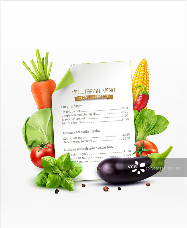 蔬菜胡萝卜卷心菜单图案图片素材