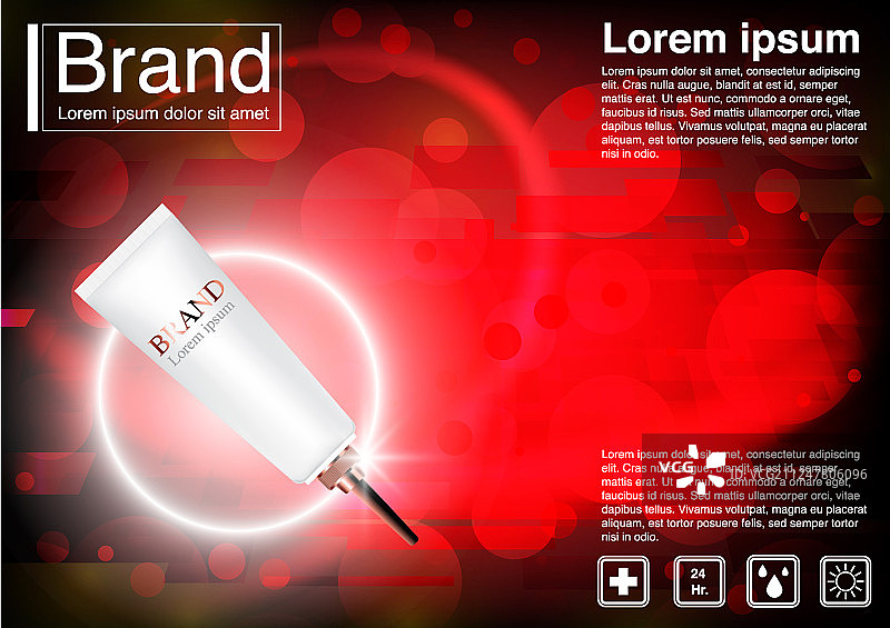 痤疮膏化妆品广告概念图片素材