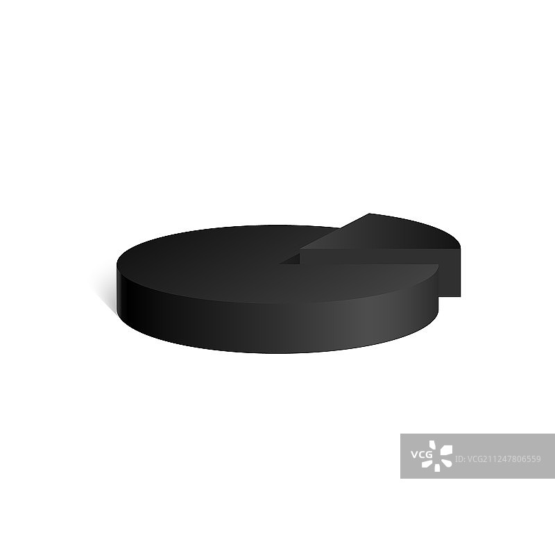 黑色圆柱体3D几何形状模型图片素材