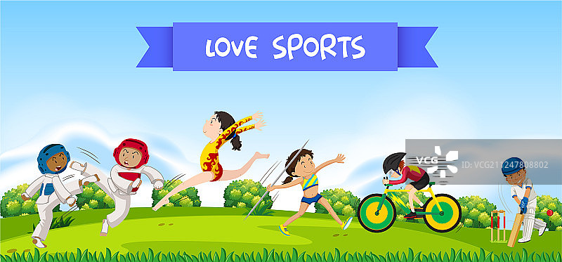 大自然中的运动员图片素材